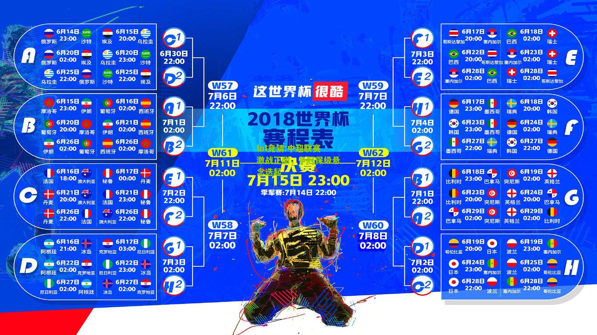 lol竞猜:中超联赛激战正酣，争冠保级悬念迭起