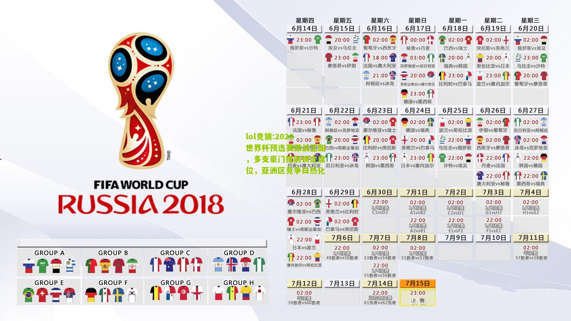 lol竞猜:2026世界杯预选赛激战正酣，多支豪门提前锁定席位，亚洲区竞争白热化